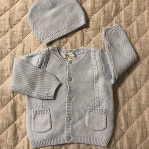 Angel Dear Baby Boy Sweater and Hat Set